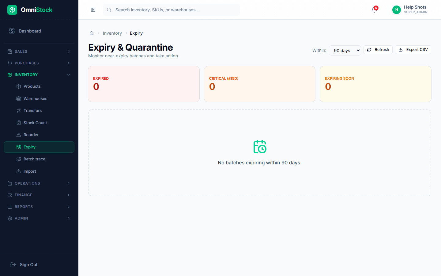 Avoid expired stock with FEFO picking — screenshot of the feature