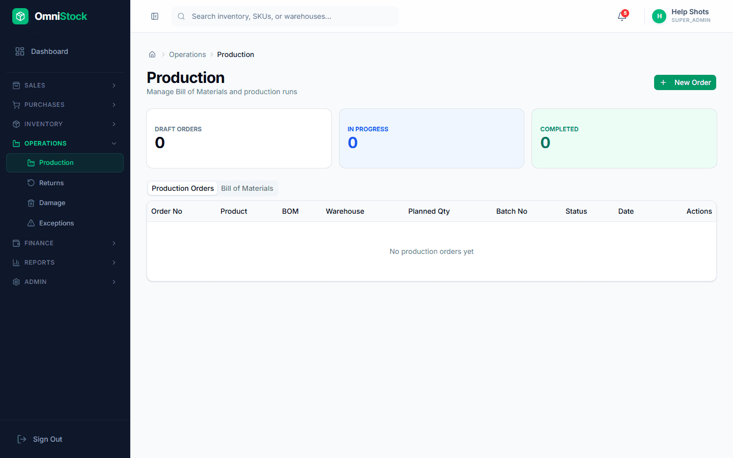Create and manage recipes (Bill of Materials) — screenshot of the feature