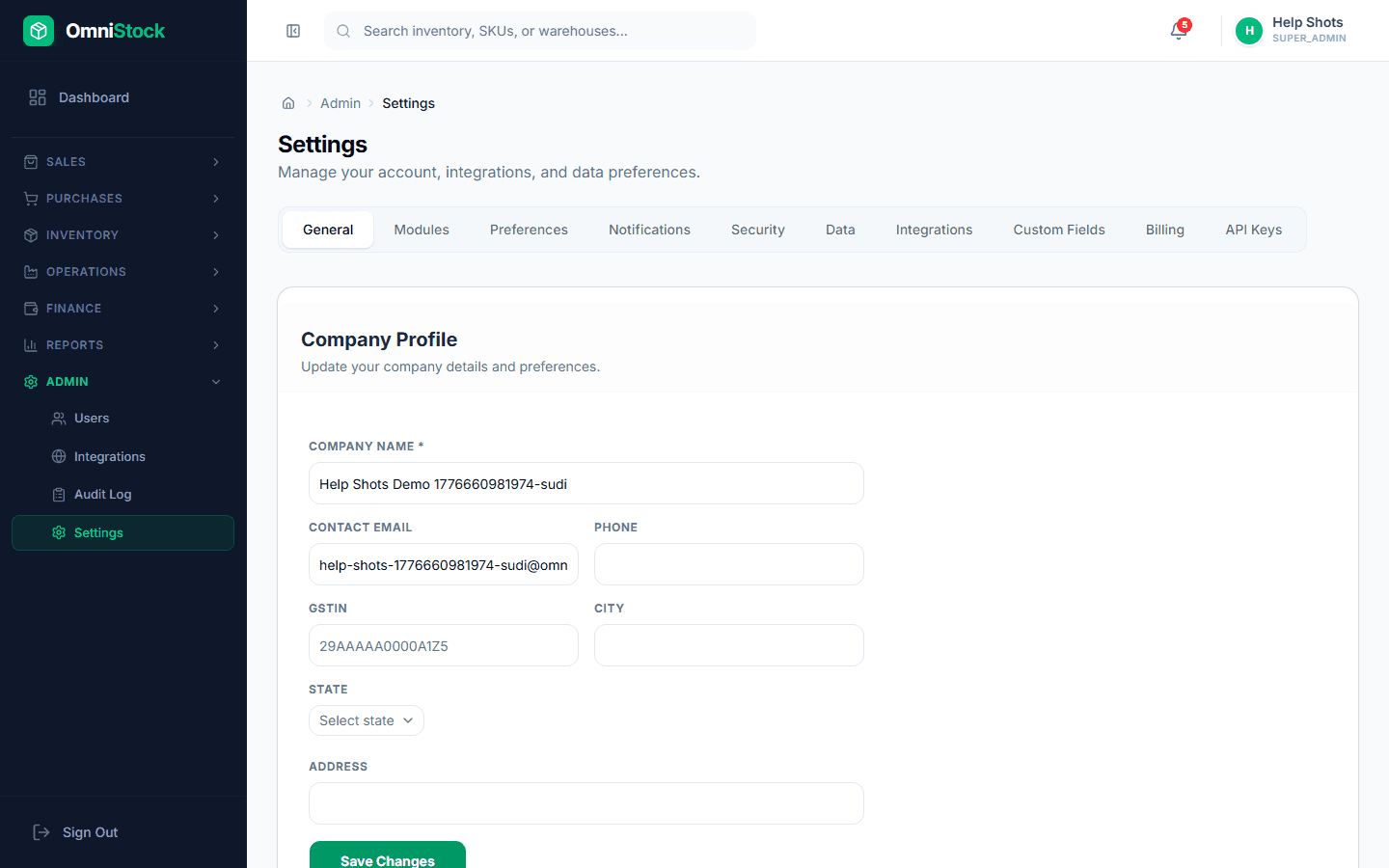 Customize company details, branding, and terminology — screenshot of the feature